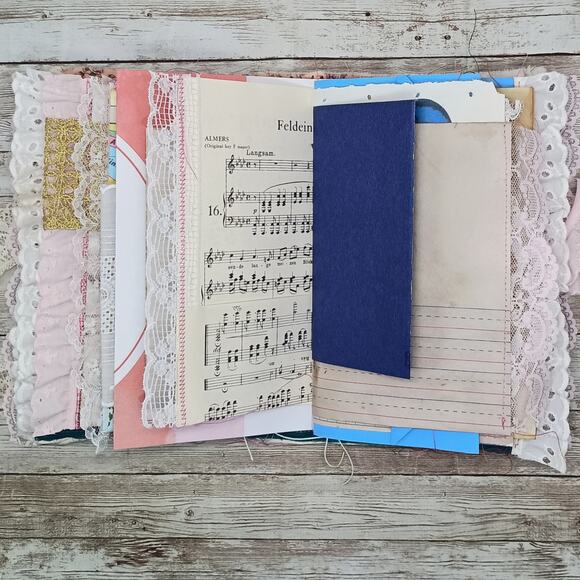 Pink Embellished Junk Journal: Flowers, Birds and Butterflies (Wish) - Picture 14 of 16